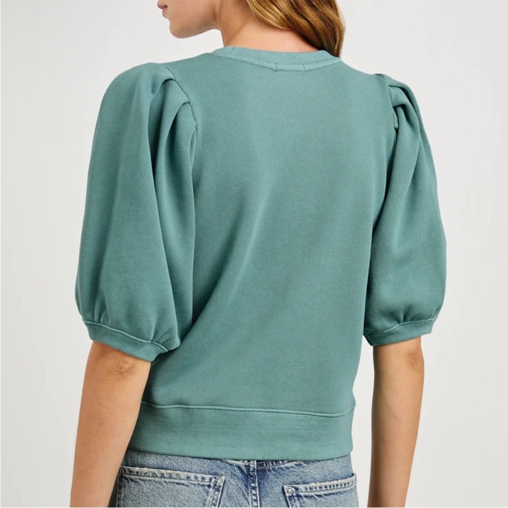 NWOT Rails Teal Puff Sleeve Sweatshirt size large - Picture 4 of 10